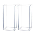 Royal Imports Flower Vase Acrylic Tall Rectangle - Decorative Centerpiece for Home or Wedding - Non Breakable Plastic, 5" X10 - Clear (Pack of 2)