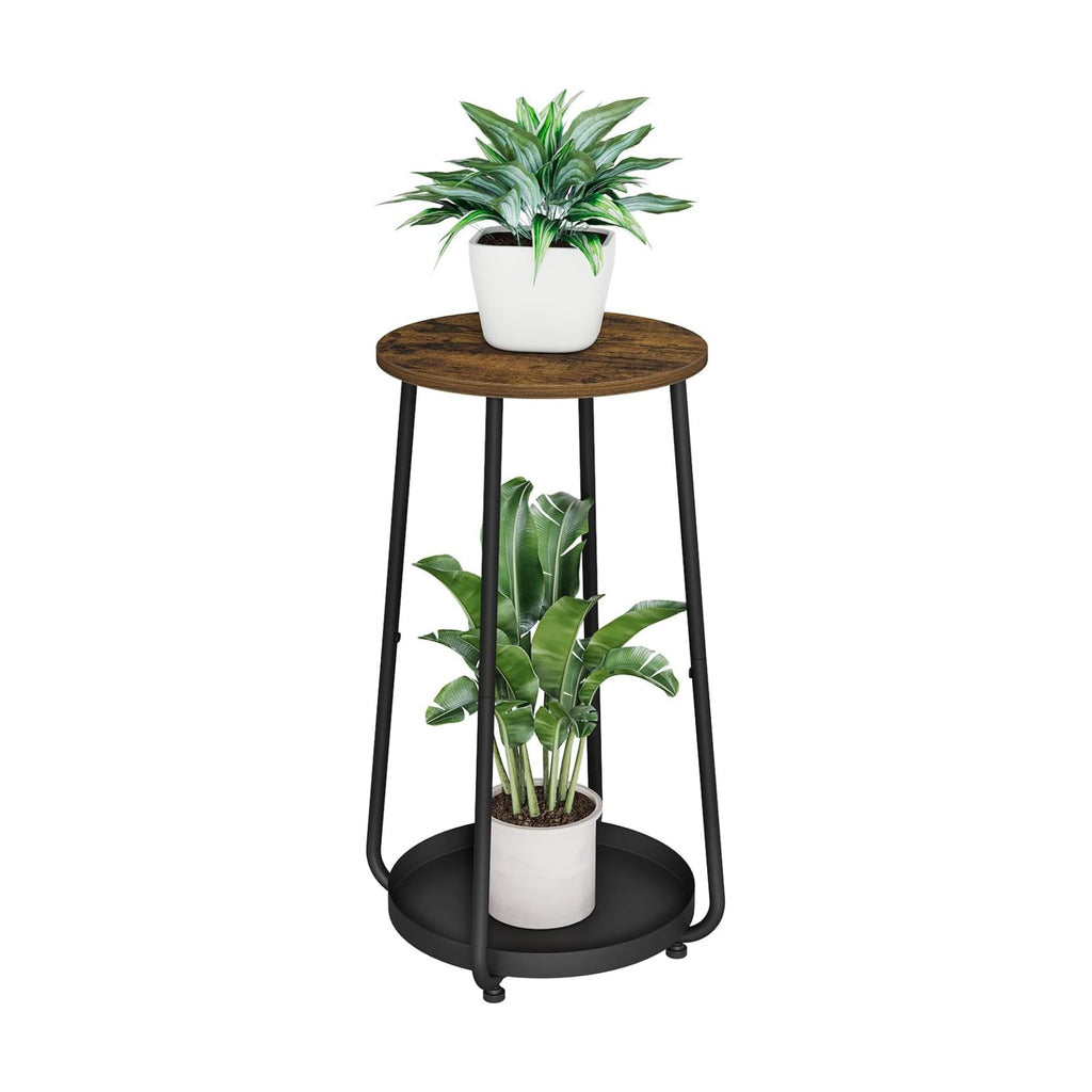 YINMIT Plant Stand Indoor Outdoor, 2 Tier Plant Stands, Flower Pot Holder | Small Plant Stand with Adjustable Feet