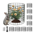 PASARA 8 Pack Plant Protectors from Animals, 16 Inch Round Cloche Plant Cages with Sturdy Chicken Wire Mesh, Garden