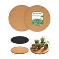 Cork Plant Coasters & Saucers – Absorbent Round Mats for Indoor Flower Pots, Planters, Houseplants, Surface Protector