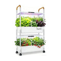 54-Pod Hydroponic Growing System, 2-Tier Indoor Garden for Herbs & Vegetables with 2×30W Full-Spectrum LED Grow Lights