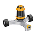 FANHAO Gear Drive Lawn Sprinkler with Metal Wheel Base, Heavy Duty 6-Pattern Water Sprinkler System, Adjustable