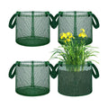 EBaokuup 4 Pcs Pond Planting Bag with Handle, Reusable 7 Inch Round Aquatic Mesh Plant Pot for Ponds, Breathable Green Water Garden Pond Plant Basket for Lotus Bog Terrestrial Plants