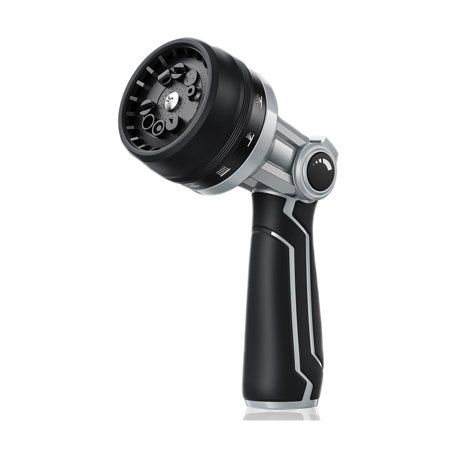 RAINPOINT Full-Metal Garden Hose Nozzle, Heavy Duty Water Hose Nozzle Sprayer With 10 Adjustable Patterns & High