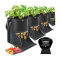 4 Pack Potato Grow Bags 15 Gallon with Harvest & Visible Window Thickened Garden Bags to Grow Vegetables with Handles &