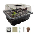 Seed Starter Kit with Humidity Dome – 12-Cell Indoor Pre-Seeded Seed Starting Tray with Basil & Microgreens – Complete
