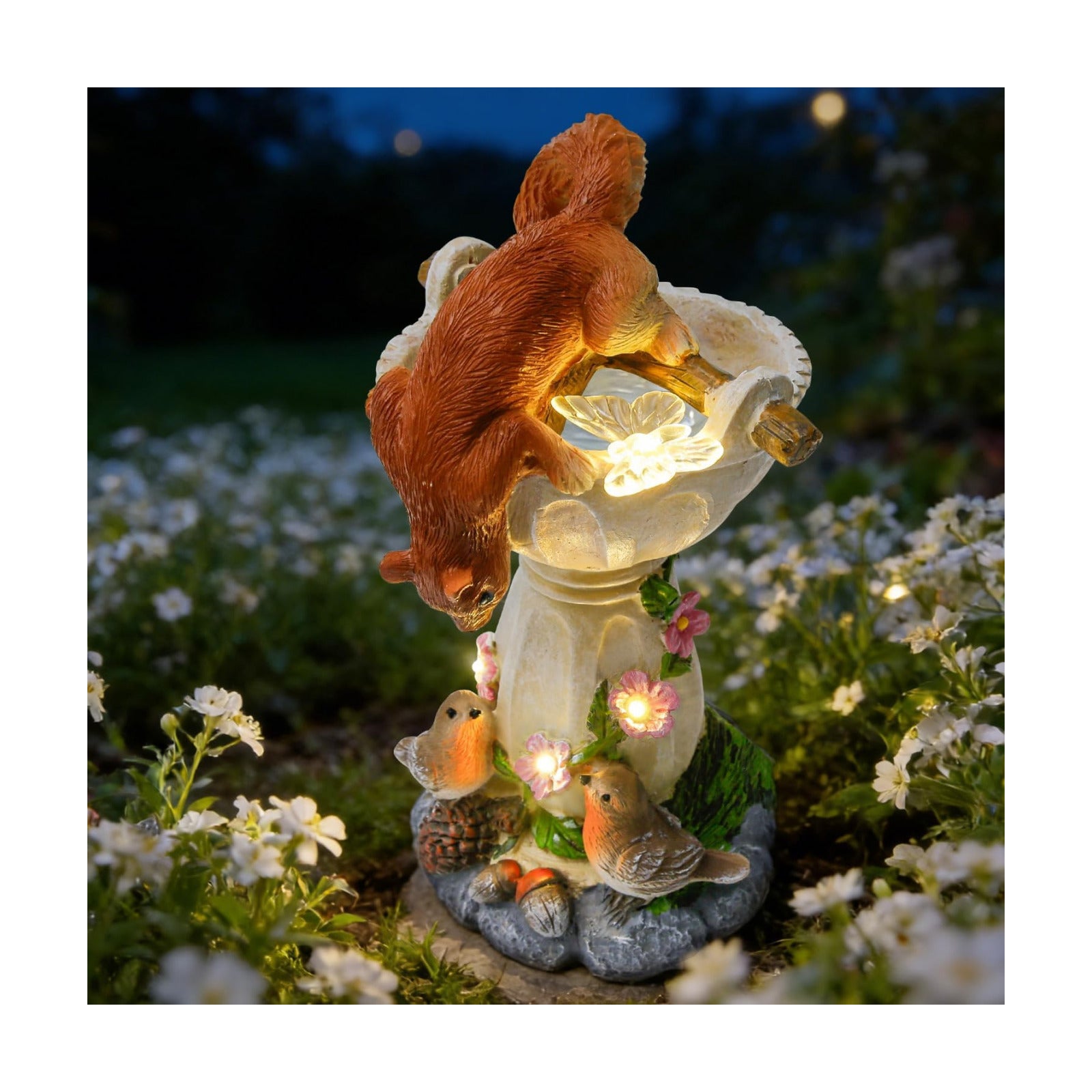 HUYIENO Solar Garden Statue Outdoor Decor Ornament Waterproof Solar Powered LED Lights for Yard, Patio, Lawn Gift for