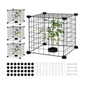 DYAUS 4 Packs Plant Protectors from Animals, Plant Cages for Outdoor Plants, 20Pcs 12"x12" Metal Plant Covers from