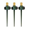 RESTMO 3 Pack Heavy-Duty Full-Metal Lawn Sprinklers for Yard | Durable Brass Nozzle, Premium Sprinkler Spike Base, 360°