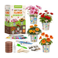 Paint & Plant Flower Growing Kit for Kids - Easter Gifts for Kids Gardening Set with 4 Pots - Unique Birthday, Crafts &