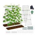 2 Pack Heavy Duty Adjustable A-Frame Trellis for Climbing Plants,48"x16", Rust-Proof Metal Garden Trellis with Dense