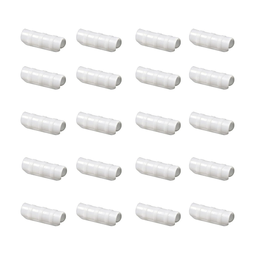 Farm Plastic Supply - Greenhouse Clamp 40 Pack - (3" Long x 3/4" Wide) - White ABS Clamps for Greenhouse, ABS Clips