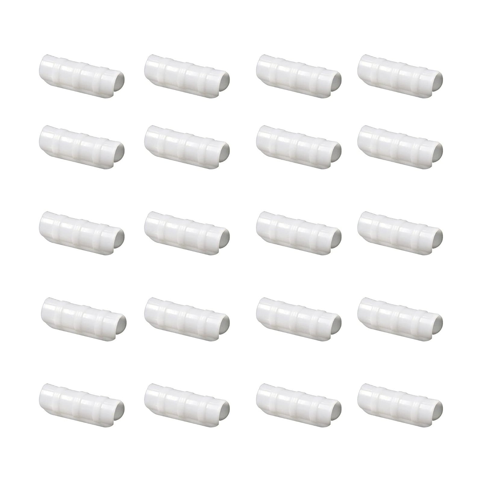 Farm Plastic Supply - Greenhouse Clamp 40 Pack - (3" Long x 3/4" Wide) - White ABS Clamps for Greenhouse, ABS Clips