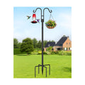 Shepherds Hooks for Outdoor Plant Hanger Hummingbird Feeders for Outdoors | Double Shepherds Hooks ,86 Inch Bird Feeder