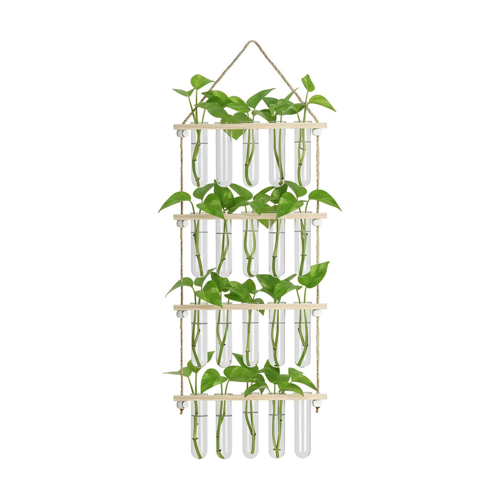 20 Tubes Hanging Plant Propagation Station,Hydroponic 4 Tiered Wall Planter | Wall Mounted Propagation Planters With