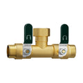 EBH Garden Hose Splitter 2 Way, Heavy Duty Solid Brass Hose Splitter with Shutoff Valves, Water Spigot Splitter With