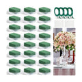 Sabary 12 Sets Floral Foam Blocks with 6 Inch Clear Plastic Bowls