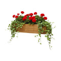 Handmade Rustic Cedar Herb Window Planter Box – Wooden Window & Railing Planter for Indoor or Outdoor Use, Made in USA