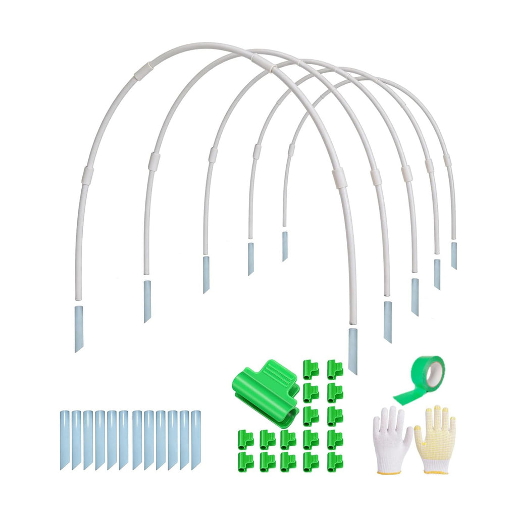 Garden Hoops DIY Kit – Rust-Free Material | Heavy-Duty | Weather Resistant | Chicken Tunnel Frame | 6 Sets of 9Ft Long