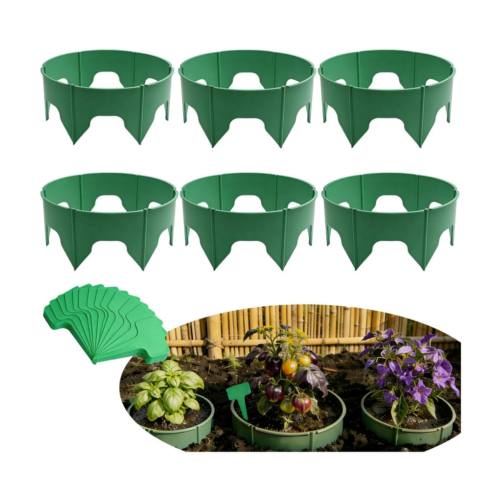 36 Pcs Planting Grow Rings Adjustable Plant Support Rings ，Interlocking Garden Plant Ring,Included 30pcs Plant