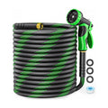 Non-Expandable Garden Hose 50 FT, Heavy-Duty & Flexible Water Hose with 10-Function Nozzle, Kink-Free & Leak-Proof