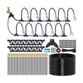 120Ft 1/4" Drip Irrigation System for Garden – 26 Adjustable Copper Nozzles, Automatic Atomizing Sprinkler System for