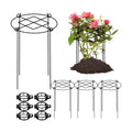 4 Pack Peony Cages and Supports, 11.5" x16" Heavy Duty Metal Plant Support | Rust-Proof Grow Through Flower Cage