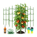 EWPJDK 6-Pack Tomato Cage for Garden Plant Support 48 INCH Garden Stakes Adjustable Tomato Cage for Climbing Plants
