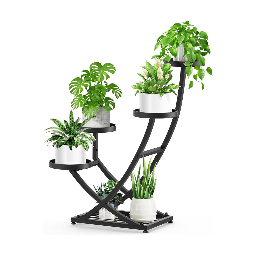 Outdoor Plant Stand Metal Plant Stand Indoor, 5 Tier Heavy Duty Corner Plant Stands, Plant Shelf for Tall Plant Holder