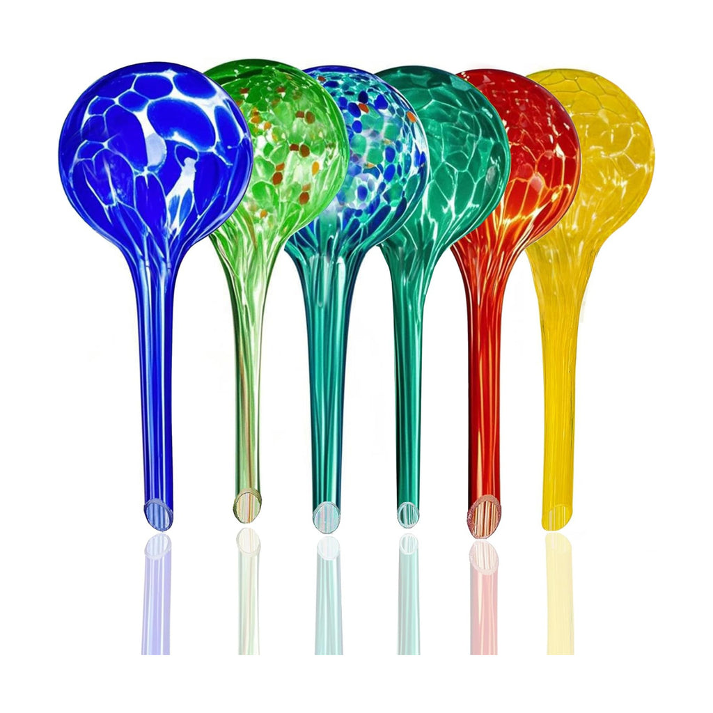 Plant Self Watering Globes, Colorful Glass Plant Watering Device Outdoor | 6pcs Automatic Watering Bulbs for Vacation