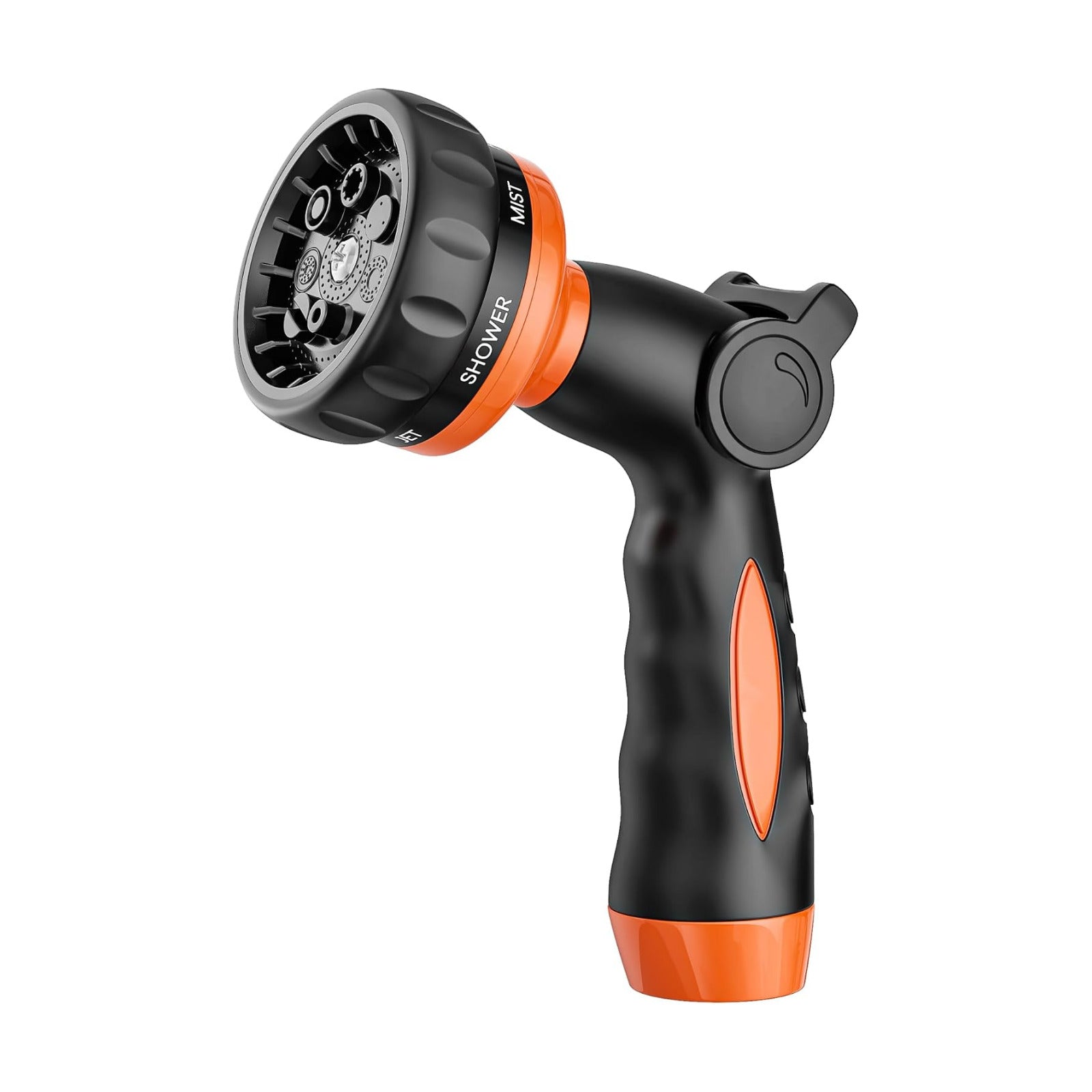 Garden Hose Nozzle Heavy Duty -Thumb Control Spray Nozzles for Garden Hose High Pressure, 7 Patterns Water Hose Nozzle