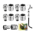 5 Pack 2026 New Stainless Steel Garden Hose Quick Connect Fittings, Quick Release Connect Fitting sets, 1/2 to 3/4 Inch