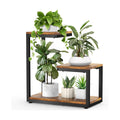 3 Tier Plant Stand Indoor, Thickened Metal Wood Corner Plant Shelf Stands for Multiple Plants, Indoor Tall Plants Stand
