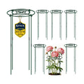 QwayHome 6Pack Peony Cages and Supports 33''H x 13''D Grow Through Large Plant Support, Adjustable High, Heavy Duty