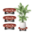 3 Pack Plant Caddy with Wheels, 13 inch Rolling Plant Stands | Round Coaster Roller Base Tray with Casters, Wheeled