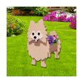 Brown Pomeranian Dog Planter Pots, Animal Shaped Flower Pot | Large Cute Plant Gift for Women and Pet Lovers, Indoor