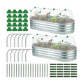 Fayoo Garden Netting Cover Kit with 60 Hoops & 20 Clips, 2 Pack | 0.04in Hdpe Fine Mesh, Plastic-Coated Metal Hoops