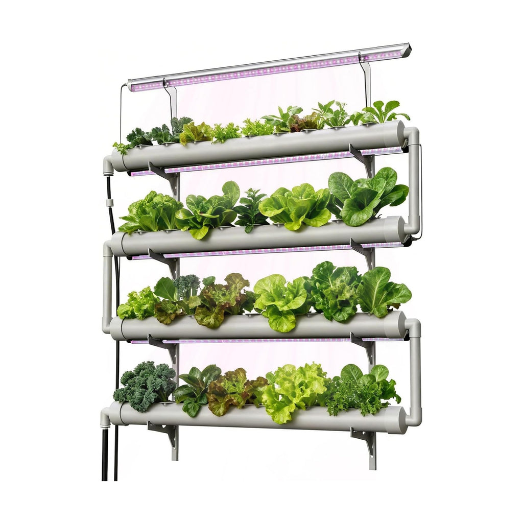 NFT Hydroponics Growing System，36 Pods Wall-Mounted Indoor Garden，Full Spectrum Grow Lights and Powerful Water