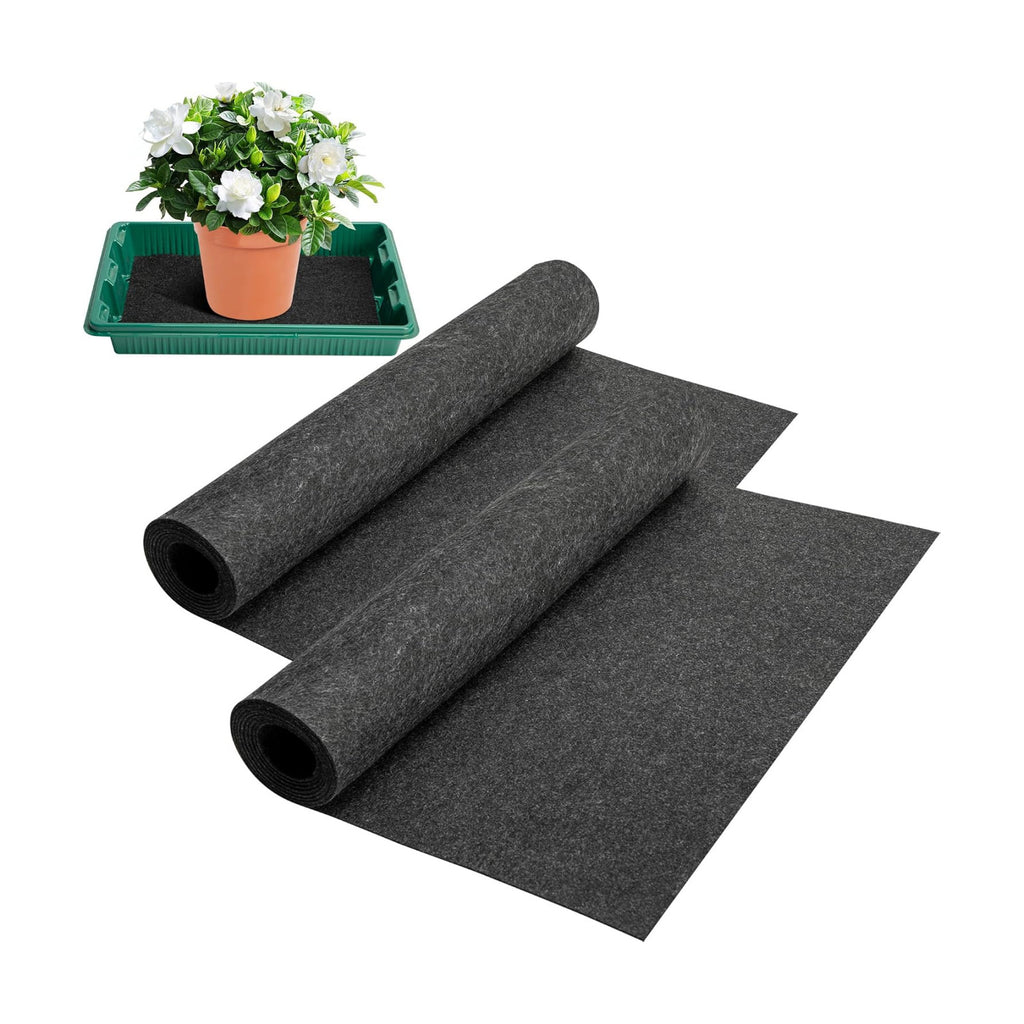Adnee 2 Pcs 110 x 25Inch Automatic Plant Watering Mat, 3mm Thick Self Watering Capillary Mat, Felt Plant Water Wicking