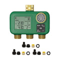 MOES 3 Zone Water Timer, Brass Fittings, Sequential Watering, No Wi-Fi | 3 Independently Programmable Outlets With 3/4