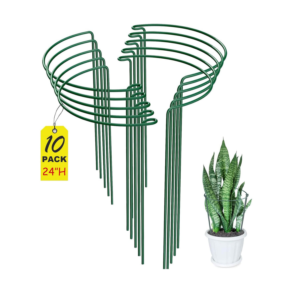 Peony Cages and Supports 24 Inch Tall, Heavy Duty Metal Plant Support Rings for Large Peony Bushes, Hydrangeas &