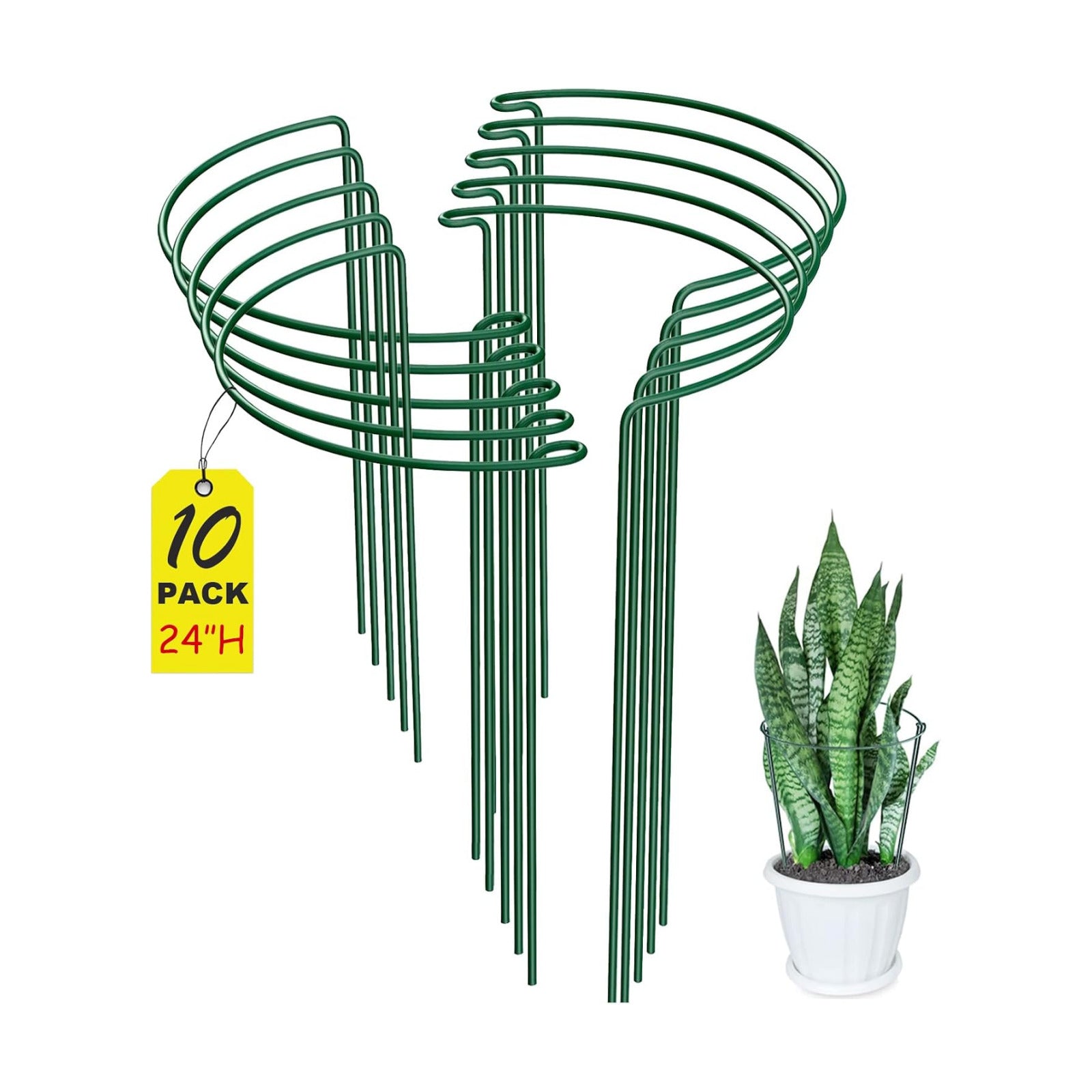 Peony Cages and Supports 24 Inch Tall, Heavy Duty Metal Plant Support Rings for Large Peony Bushes, Hydrangeas &