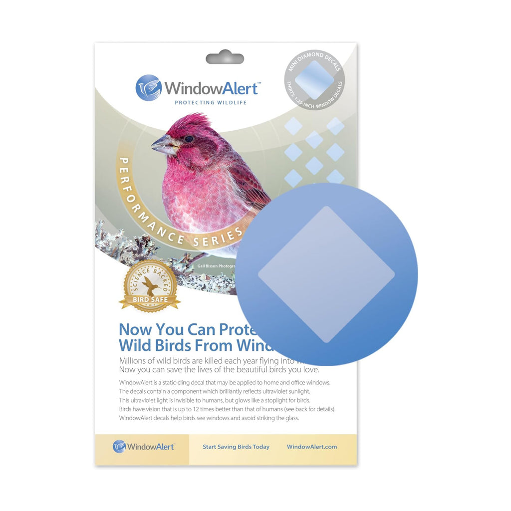 WindowAlert Diamond UV Reflective Bird Window Decals, Anti-Collision Set