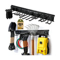 Garage Tool Organizer Wall Mount 49.5", 520lbs Heavy Duty Rack | 11 Adjustable Hooks for Garage Wall Garden & Yard