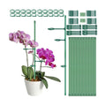 20 Set Plant Stakes 12 inch Extendable Plant Support Stakes with Adjustable Clips Rings, Flower Stem Plant Support Sticks for Indoor Outdoor Plants Stabilizer Garden Sticks for Orchid Rose Tomato