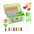 Seed Storage Organizer, Metal Seed Vault Bank Saving Containers Box (Seeds not Included)