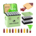 Seed Storage Organizer, Metal Seed Vault Bank Saving Containers Box (Seeds not Included)