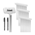 30 Pcs Stainless Steel Plant Labels, Metal Waterproof Plant Markers, Height 12.6 in, Label Area 2.5 x 1.26 in T-Type