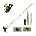 WORKPRO Weed Puller Tool with Long Handle, 2-in-1 Garden Hoe & Weed Rake | 29"-56" Adjustable Manual Weeding Tool