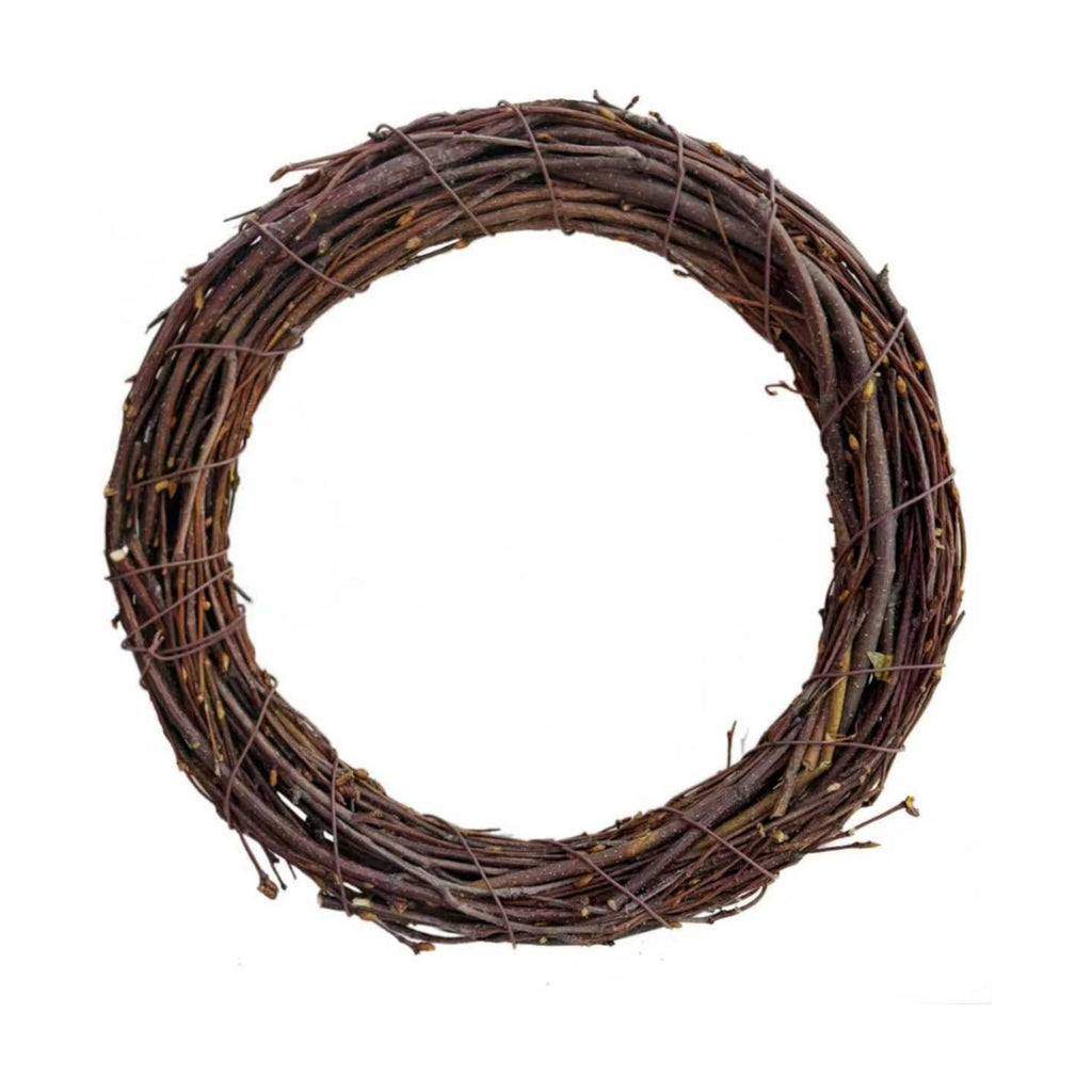 12 Inch Handmade Natural Twig Wreath Birch Branch Wreath Grapevine Style Wreath Form for DIY Crafts Front Door Decor Farmhouse Wedding Christmas